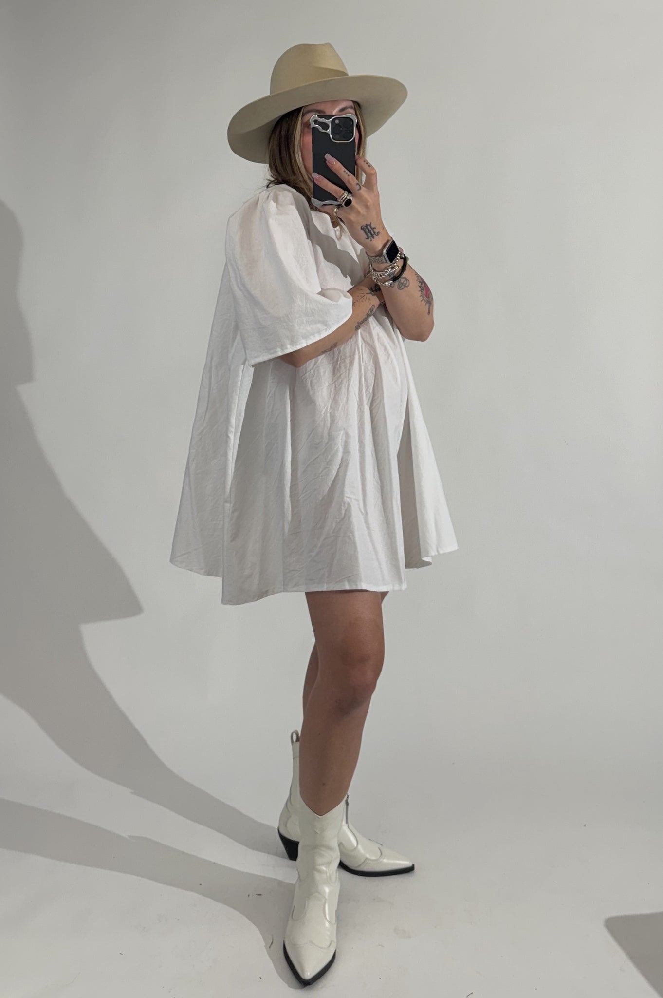 tee shirt mini dress Solid Drop Shoulder Loose T Shirt Mini Dress